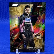 Topps Finest Formula 1 Gold Refractor Intimidators Esteban Ocon Alpine OCO /50