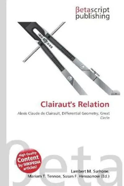 Lambert M. Surhone (U. A.) | Clairaut's Relation | Taschenbuch | Englisch (2026)-image