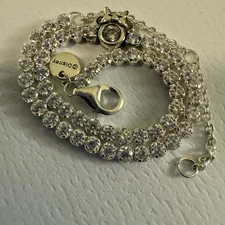 Authentic Pandora Disney Minnie Mouse White Tennis Bracelet  SZ 20CM