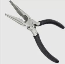 5 Inch Mini Long Nose Pliers (Serrated Jaws) with Side Cutter and Comfort Grip5E