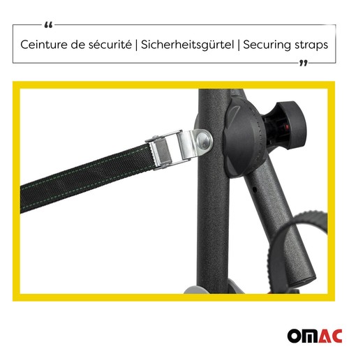 Menabo Fahrradträger 3 Fahrräder für Audi A1 8X 2010-2014 Alu Schwarz Silber - Afbeelding 6 van 10