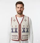 Hand Beaded Native Vest Powwow Regalia Traditional Tribal Outfit PRV133