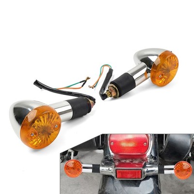 2x bernsteinfarbene Blinker 10 mm für Suzuki Boulevard C109R C50 C90 S 40 50 83