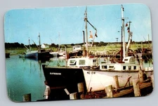 1952 Fishing Trawlers In Cape Cod Massachusetts MA Vintage Postcard