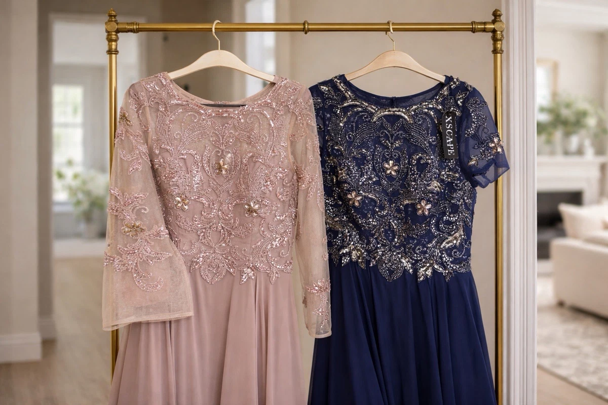 chinese dress ladies Beaded Long Formal Dress with Cape Sleeves– PromGirl main image 0