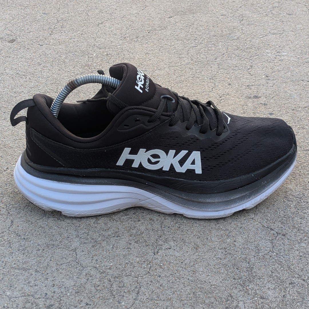 Hoka One One Men\'s Bondi 8‎ Black/White Running Shoes 1127952 BWHT Size 10 B HOKA ONE ONE BONDI 8 BLACK/WHITE - WOMENS - Lamey Wellehan Shoes main image 3