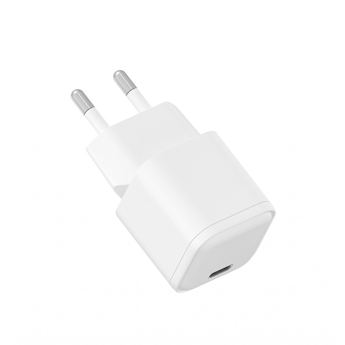 Chargeur secteur USB-C 35W Power Delivery blanc compact pour smartphone