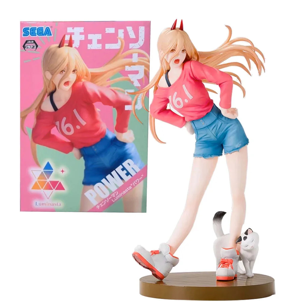15CM Anime CHAINSAW MAN Figure POWER Sitting Position Anime Model Toys Gifts