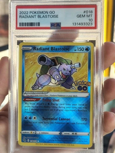 Pokemon Go 2022 Radiant Blastoise #018 PSA 10