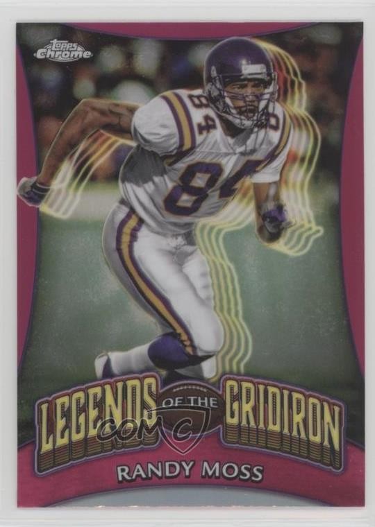2024 Topps Chrome Legends of the Gridiron Pink Refractor Randy Moss HOF 13c1