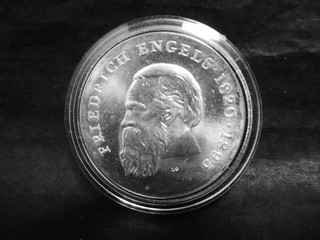 Silbermünze DDR 20 MARK 1970 "Friedrich Engels" VZ WY9465