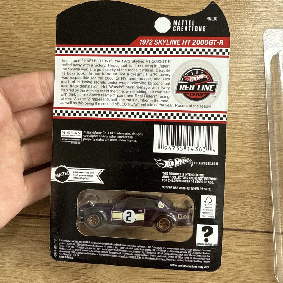 Nissan Skyline H/T 2000GT-R 1972 exclusivo de Hot Wheels Collectors RLC - nuevo Foto 3 de 3