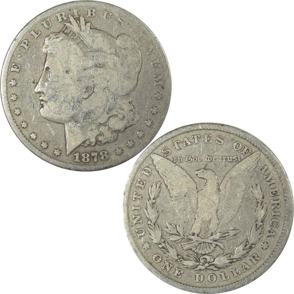 1878 8TF Morgan Dollar VG Very Good Details Silver $1 Coin SKU:CPC0966 - Image 3 of 4