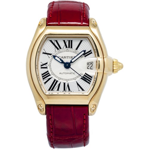 Cartier Roadster 2524 W62005V1 2007 Complete 18k Yellow Gold A...