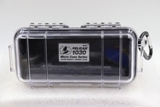 Pelican 1030 Micro Case Series, Black with Clear Top, Waterproof, Heavy Duty