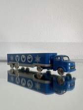 Lego HO 1:87 Sattelzug Ochse Huhn Fisch Kühlwagen Blau Selten