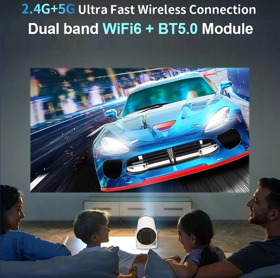 UCMDA Portable Mini Projector 4K Smart Video Projector 200 ANSI with WiFi 6 - Image 2 of 4