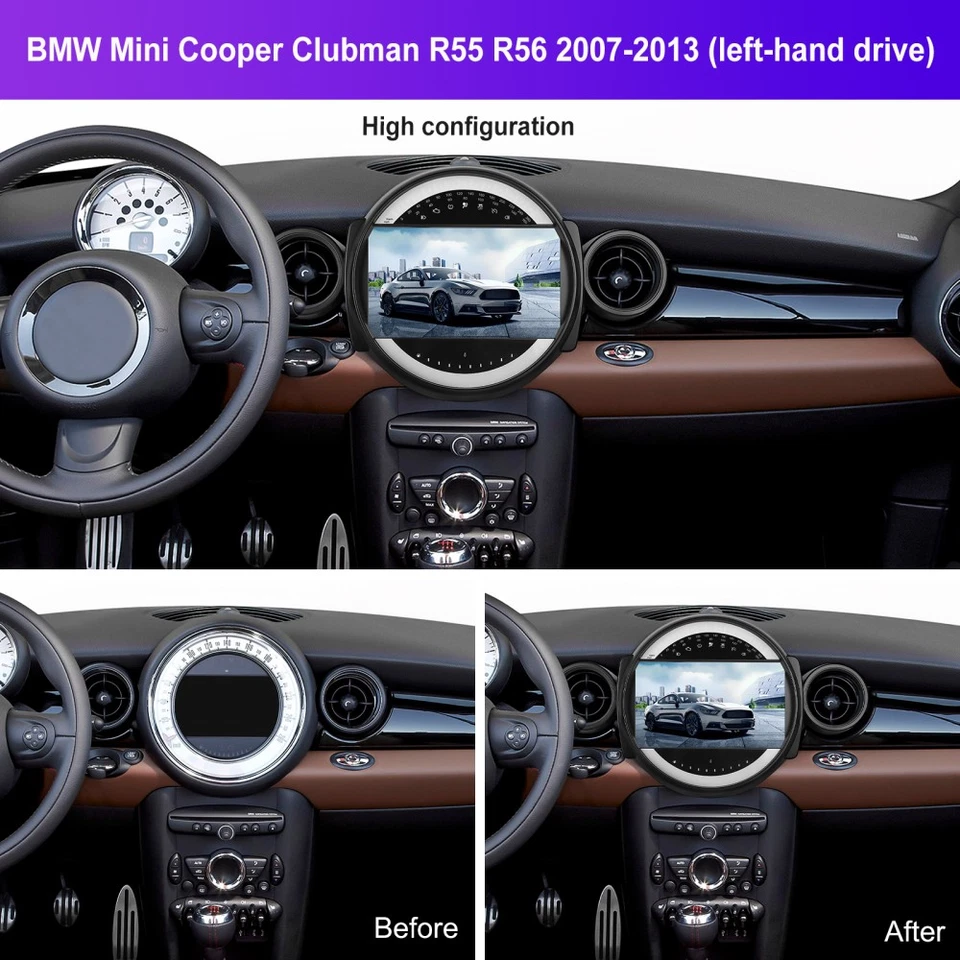 Android 15 Für BMW Mini Cooper R55 R56 2007-13 Autoradio Navi Car Play GPS Wifi - Bild 4 von 4