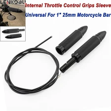 For 1" Bars Custom Harley Internal Throttle Kit w/Sleeve And Throttle Cable