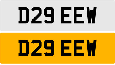 D29 EEW DREW ANDREW DREWS NEAT OLD 3x3 PRIVATE REGISTRATION CAR NUMBER PLATE