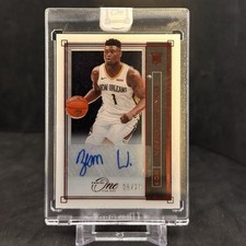 2019-20 Panini One and One Zion Williamson - Rookie Auto Ruby Red  /25 (AU, RC)