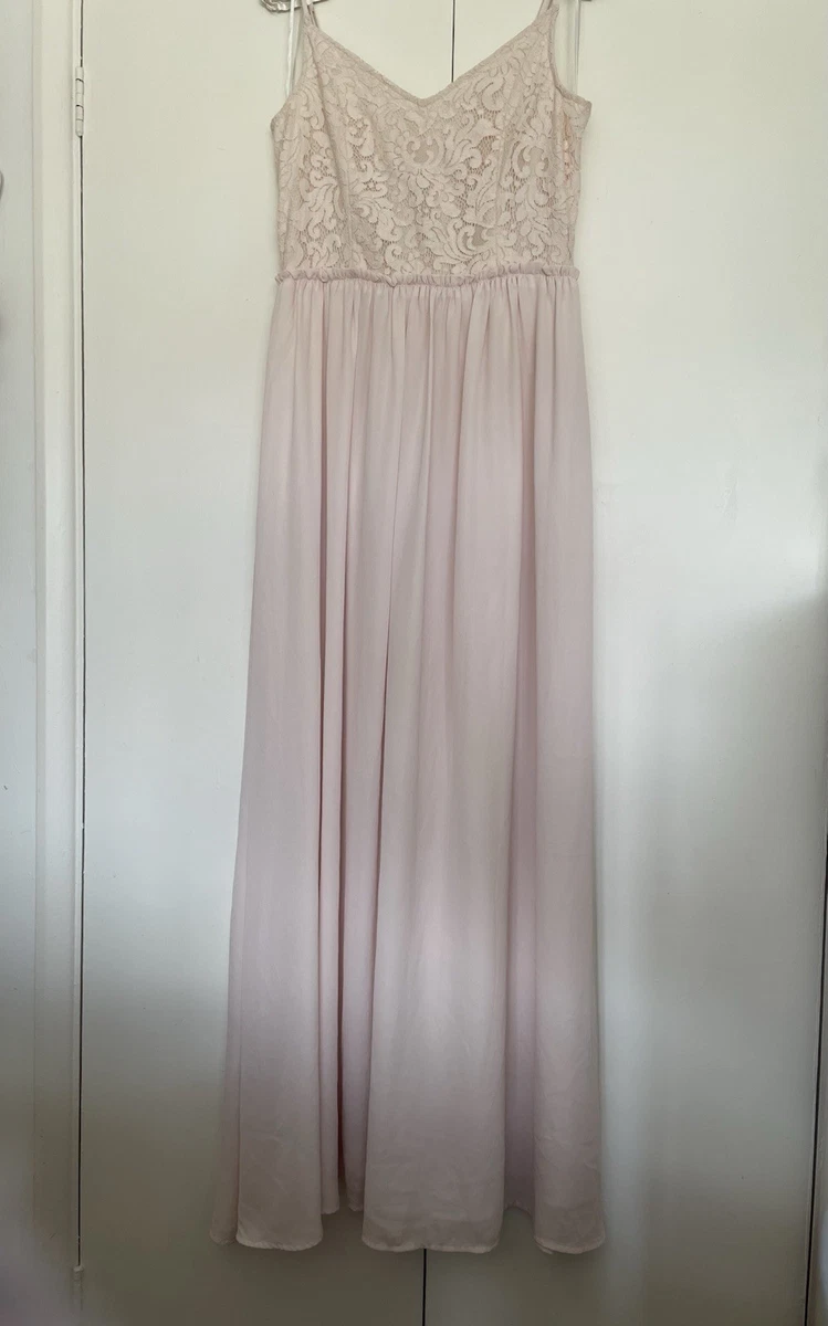 vila bridesmaid dresses Blushing Pink Mermaid Cowl Neck Chiffon Lace-Up Back knee Length Bride main image 0