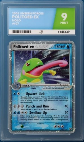 Politoed ex 107/115 ACE graded card