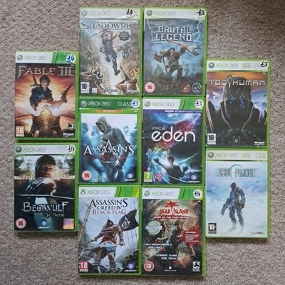 Xbox 360 Battle Adventure Spielepaket Restposten x10 Assassins Creed Beowulf Fable