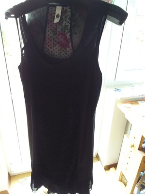 Tredy Kleid Mit Unterkleid 42 Schwarz W. Neu