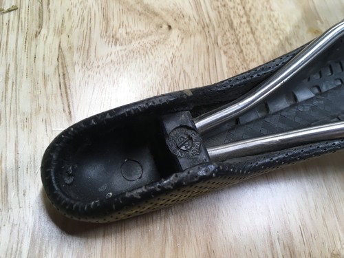Vintage Selle Italia Flite Saddle Titanium Rails Black Perforated Made in Italy - Picture 20 of 24