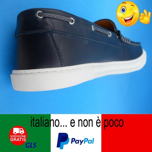 scarpe uomo pelle mocassini sportive barca 45 44 43 42 41 40 39 ITALIA VV - Foto 34 di 38