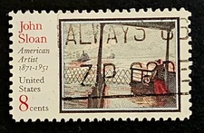 US Stamp Scott #1433 1971 8c John Sloan Used