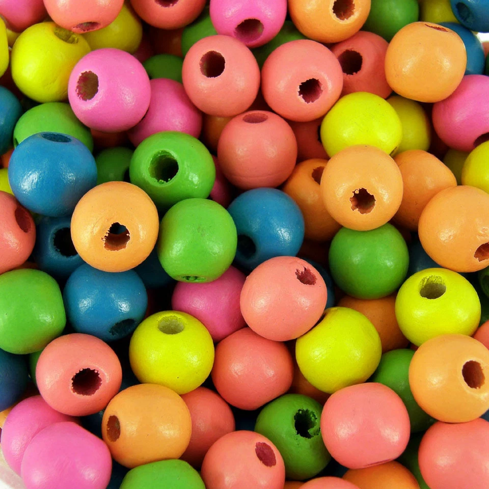  Wooden Round Beads, Colour Choice craft bead, many colours size 10 mm, 100 pack - Image 2 of 4