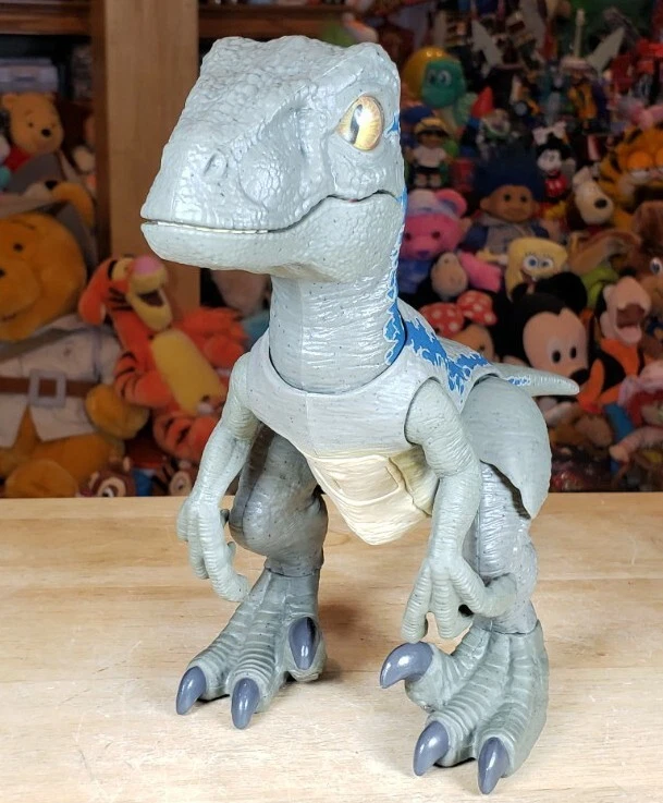 Jurassic World Primal Pal Blue Velociraptor Dinosaur Dino Rivals WORKS NICE