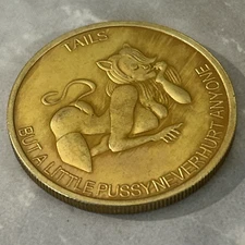 Golf Ball Marker-Sexy Brothel Girl Good Luck Adult Flipping Coin 1.5" Metal