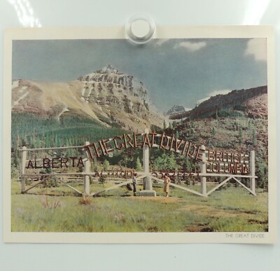The Great Divide Alberta CA Trimmed Glossy Page Print Vintage 10.25'' X 8.25''