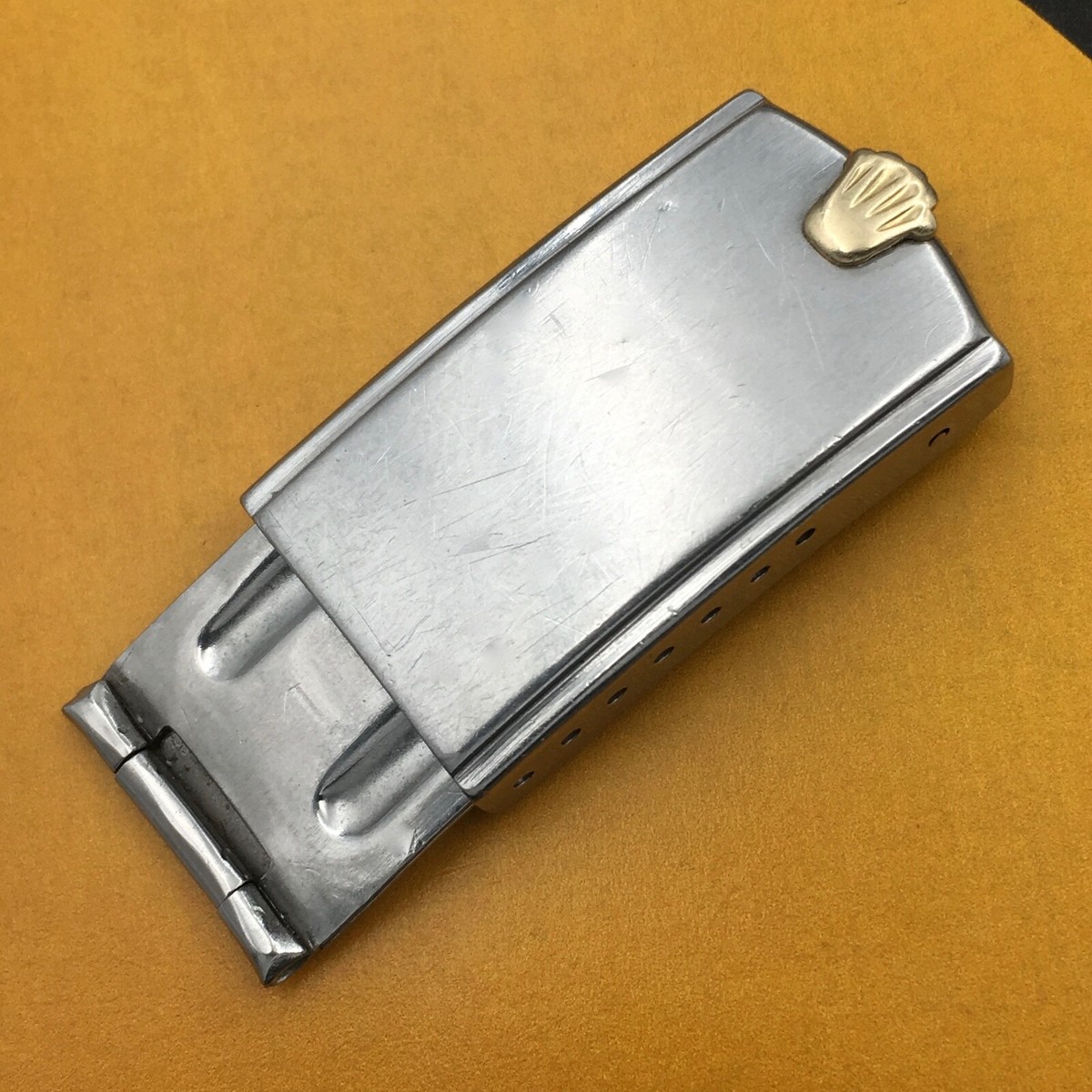 Vintage Genuine 14k Trim USA Steel Rolex Datejust Jubilee Buckle