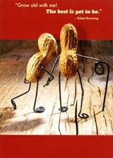 Designer Greetings Two Peanuts Walking Hand in Hand Love Card