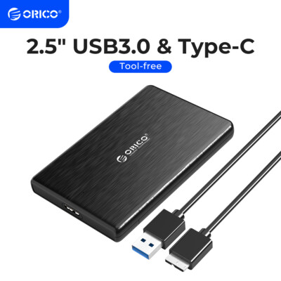 ORICO 2.5'' Hard Drive Enclosure USB3.0/USB C 6Gbps fr MacBook Pro Air WD Seagat