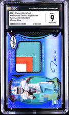 2021 Certified Freshman Fabric Mirror Blue #208 Jaylen Waddle /50 CGC 9 MINT