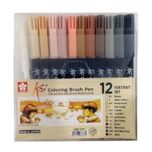 Sakura Koi Colouring Brush Pen | 12 Colour Set | Arts Craft Colour Pens - Picture 14 of 15