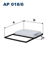 Filtron AP018/6 Luftfilter FüR Materia Sirion Terios BB Rush 1.3 1.5 10.00-