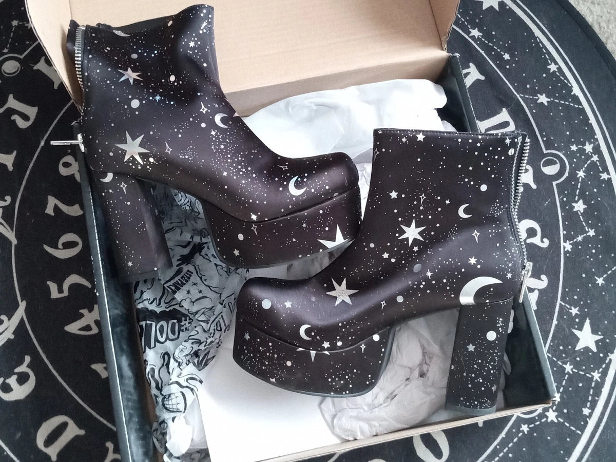 Dolls Kill Current Mood Lyra Platform Boots Size 8m Black eBay