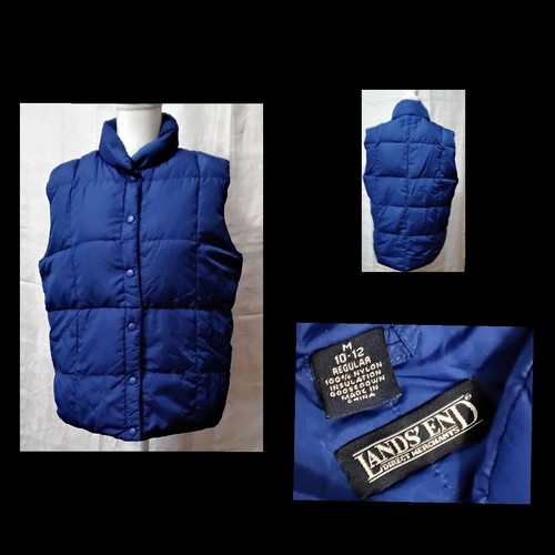 Lands End Royal Blue Down Vest Women's 
