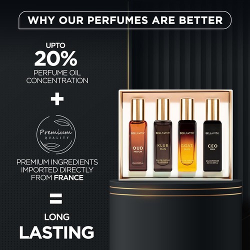 Bella Vita Luxury Man Perfume Gift Set 4 x 20 ml for Men with KLUB, OUD, CEO - Picture 4 of 6
