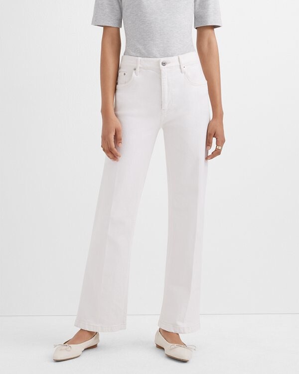 Pantalones de mezclilla para mujer Club Monaco de tiro alto estructurados Boo...