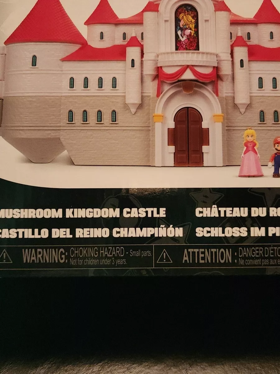 The Super Mario Bros. Movie Mushroom Kingdom Castle Playset with Mini Mario  and Peach Action Figures