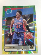 🔥SADDIQ BEY🔥 2020-21 Donruss #210 Green & Yellow Holo Laser Rated Rookie RC