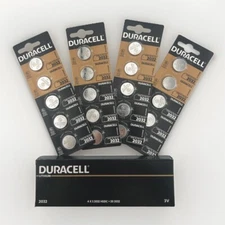 20 Duracell Lithium Button Cell Batteries CR2032 DL2032. 4 Packs Of 5 Batteries