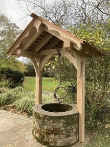 wishing well roof cedar garden bespoke structures oak
